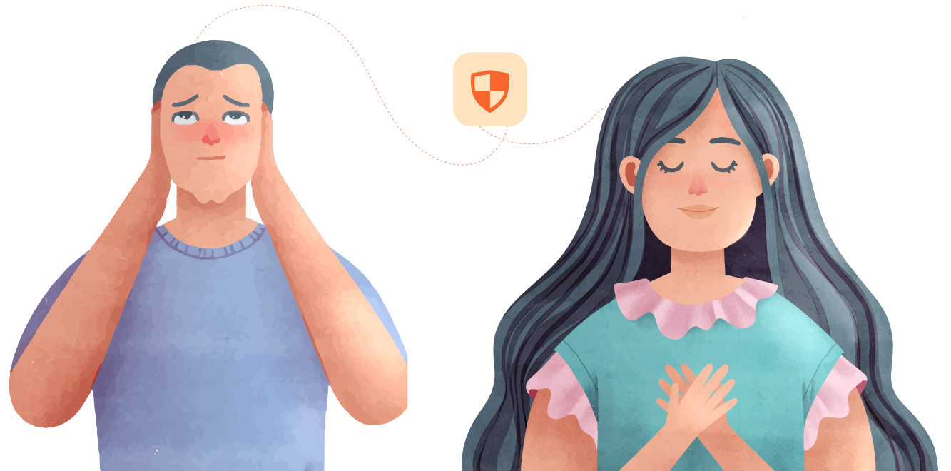 One person reaching out to support another